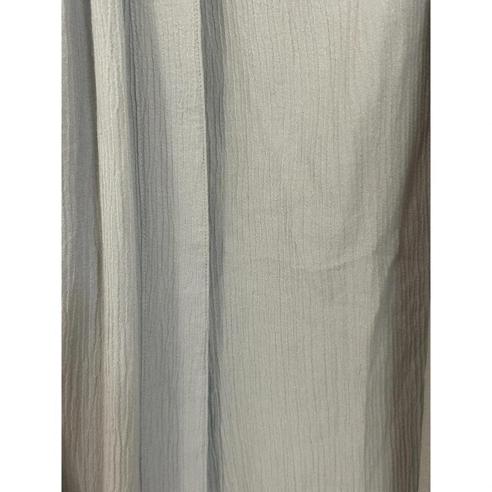 Soft Surroundings Size 2X Taupe Crinkle Gauze Open Cardigan Button Accent Cuff